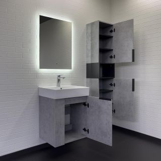 Тумба с раковиной Comforty Асти 60 00-00019191 Бетон светлый